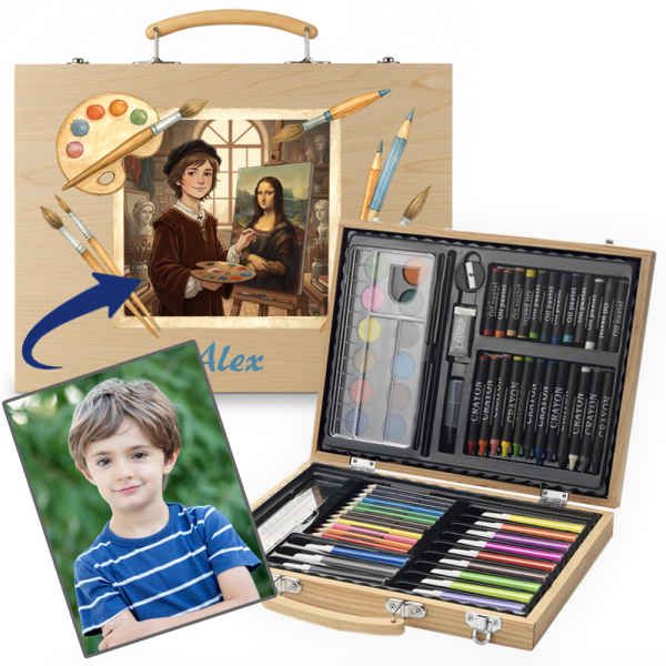 Coffret de desenho Leonardo personalizado a partir de uma foto