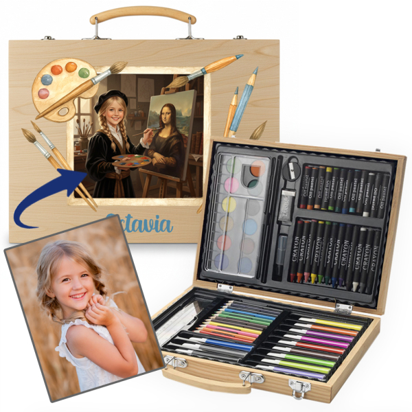 Coffret de desenho Leonardo personalizado a partir de uma foto
