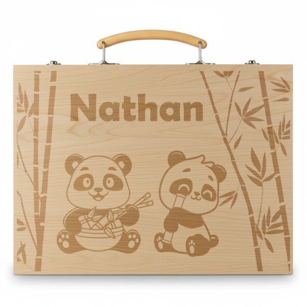 Estojo de desenho panda personalizado