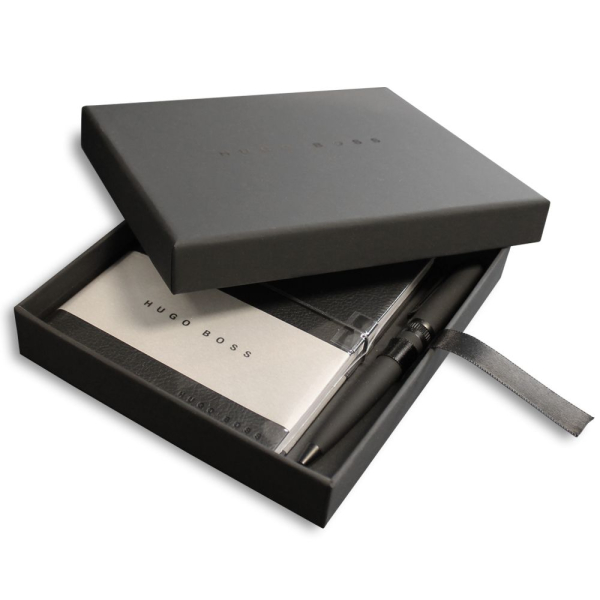 Conjunto de oferta Hugo Boss com caderno e esferográfica