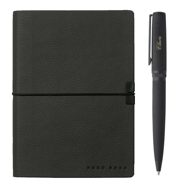 Conjunto de oferta Hugo Boss com caderno e esferográfica