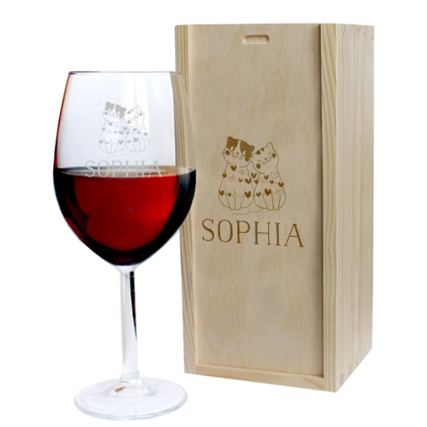 Copo de vinho Amor gravado