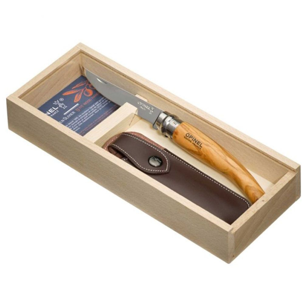 Estojo de faca Opinel nº10 Fino Oliveira gravado