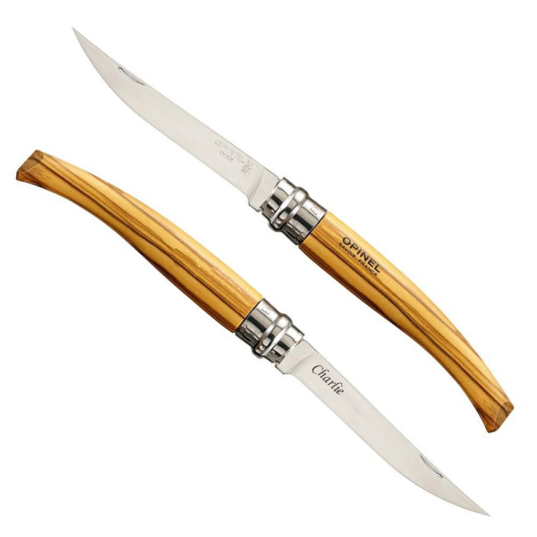 Estojo de faca Opinel nº10 Fino Oliveira gravado