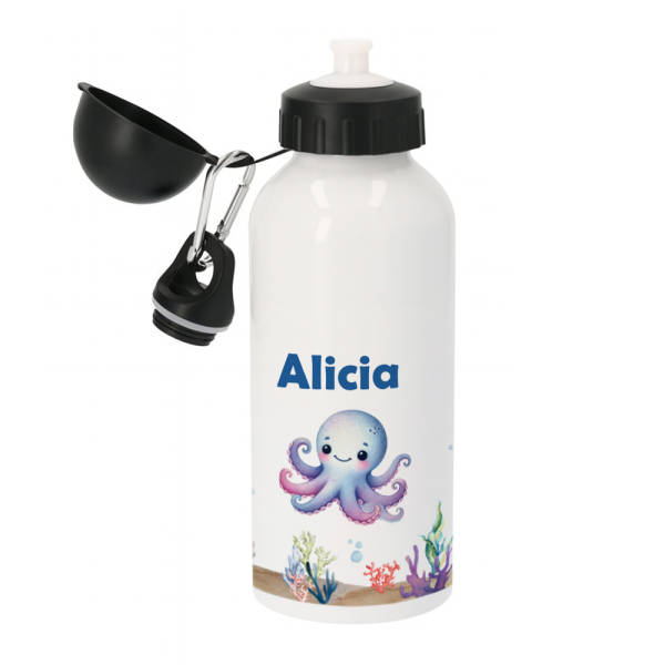 Garrafa de água com estampado oceano