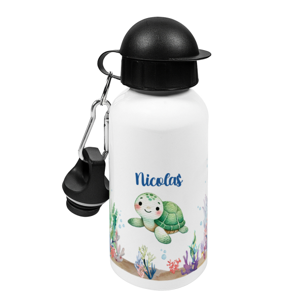 Garrafa de água com estampado oceano