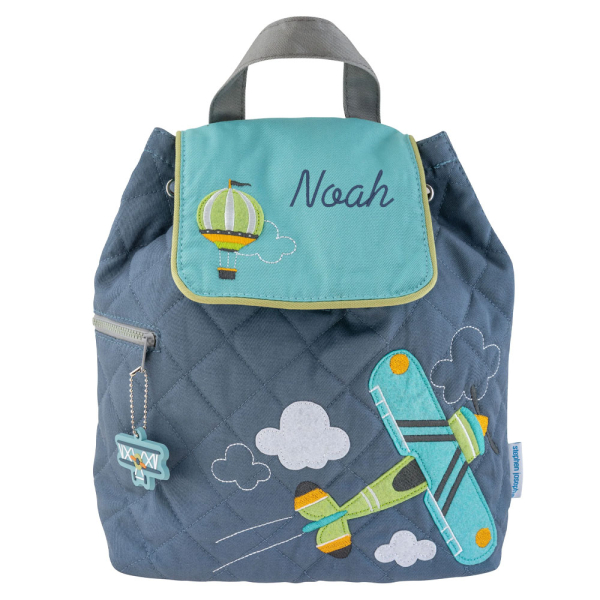 Mochila personalizada com avião e balão