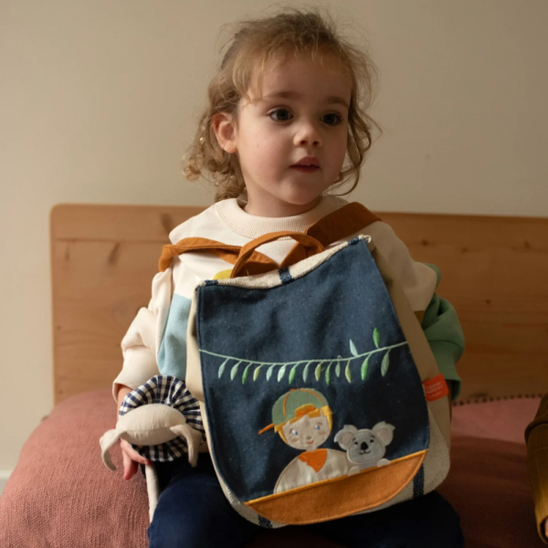 Mochila personalizada com criança e coala