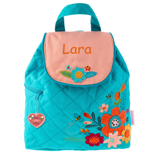 Mochila personalizada com flores