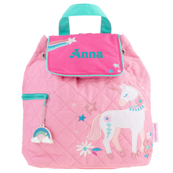 Mochila personalizada Unicórnio Rosa