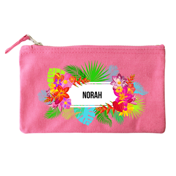 Pequena bolsa de algodão com estampado Fidji