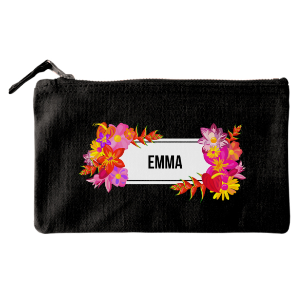 Pequena bolsa de algodão com estampado Fidji