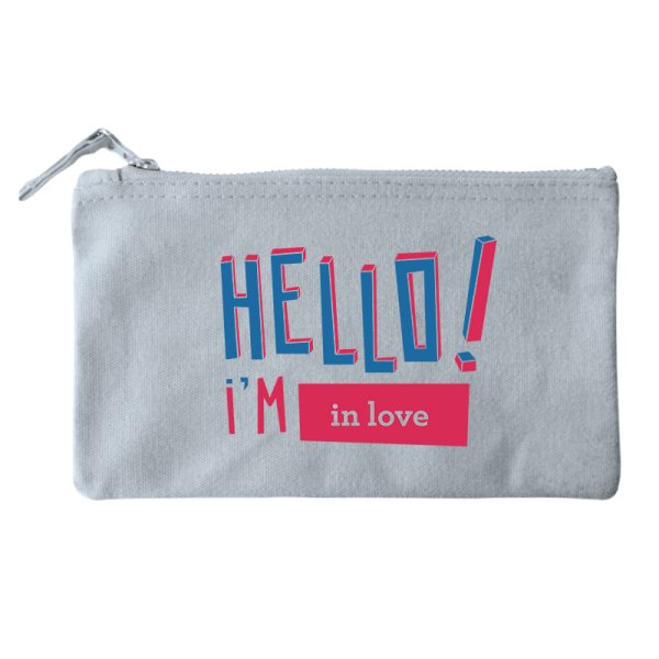 Pequena bolsa de algodão personalizada HELLO