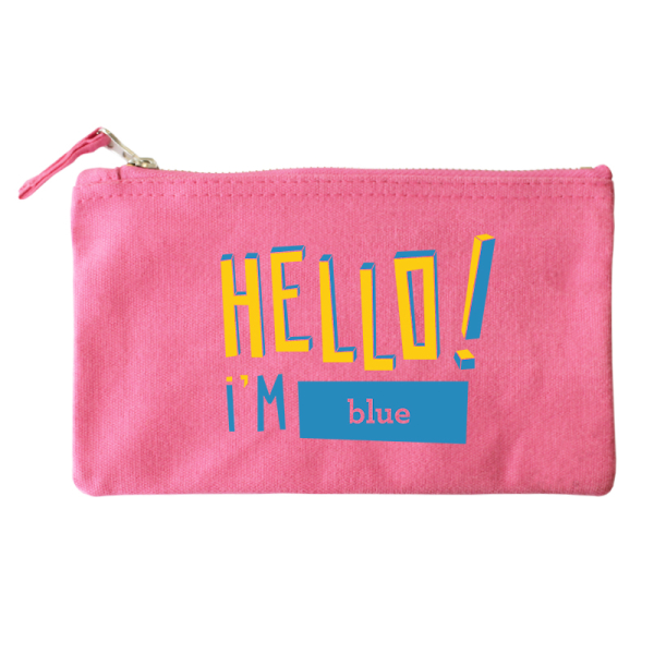 Pequena bolsa de algodão personalizada HELLO