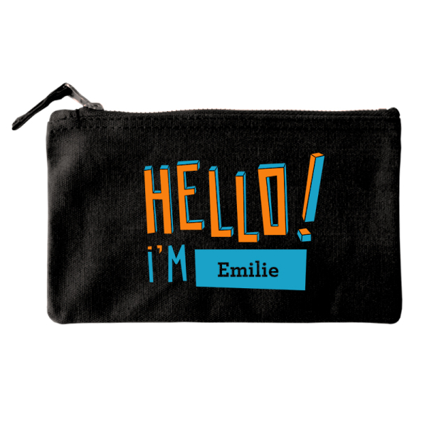 Pequena bolsa de algodão personalizada HELLO
