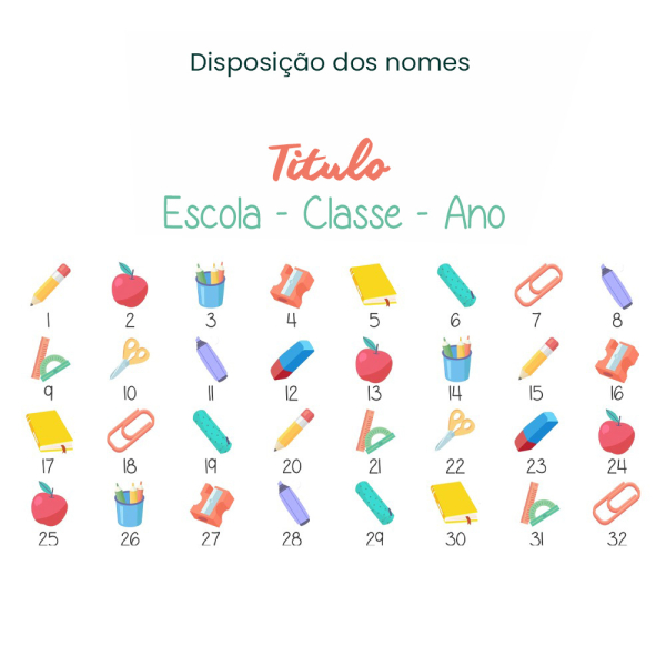 Pochete personalizada Recorda&ccedil;&otilde;es da Turma