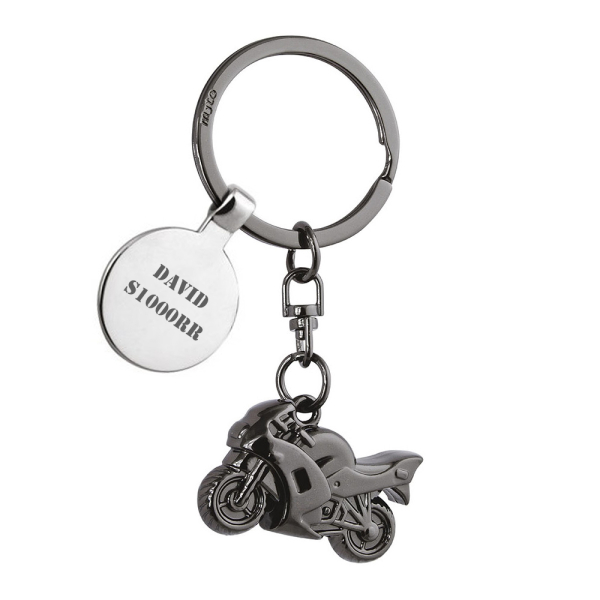 Porte-chaves de moto gravado