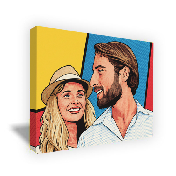 Retrato em estilo pop art banda desenhada a partir de uma fotografia