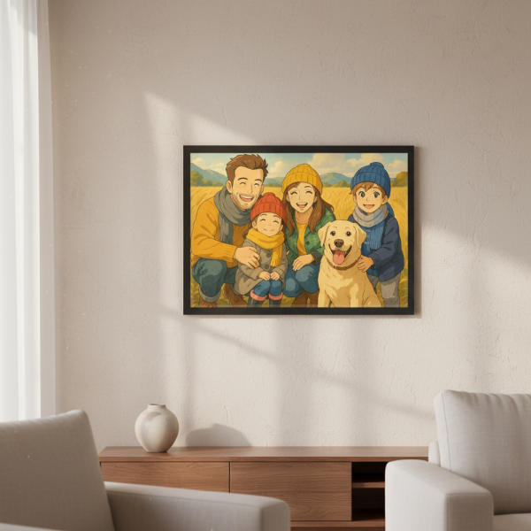 Retrato ao estilo de cinema de animação japonês a partir de uma foto