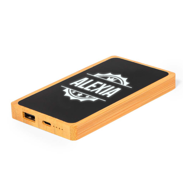 Bateria externa luminosa de 5000 mAh personalizadaBateria externa luminosa de 5000 mAh personalizada