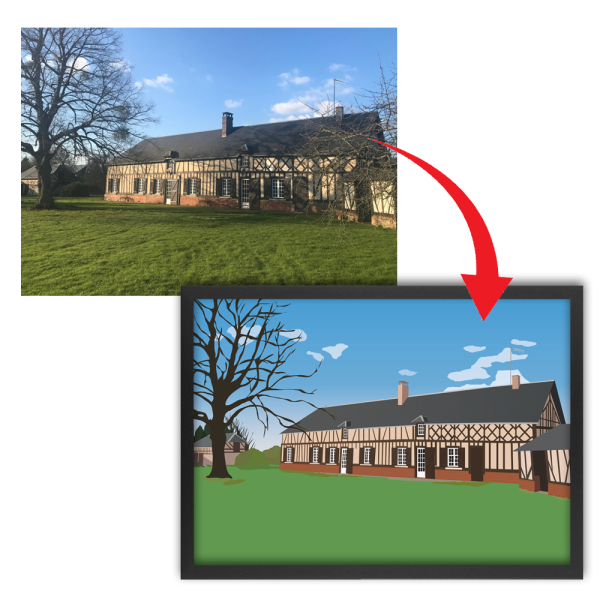 Quadro de casa personalizado a partir de uma fotografia