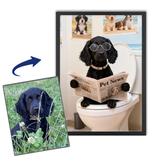 Retrato de animais bem-educados a partir de uma foto