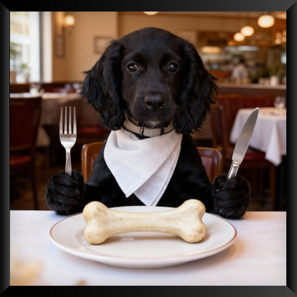 Retrato de animais bem-educados a partir de uma foto