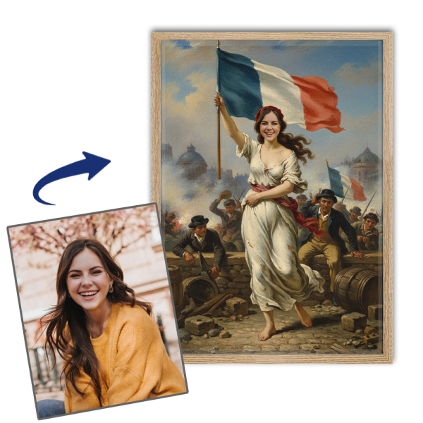 Retrato de uma mulher transformada em figura hist&oacute;rica