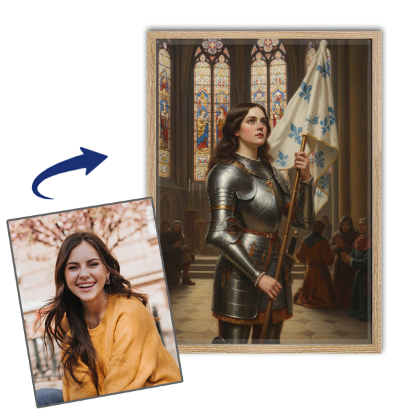 Retrato de uma mulher transformada em figura hist&oacute;rica