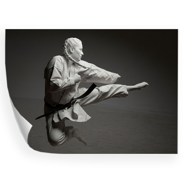 Retrato em estilo de estátua de mármore a partir de uma foto