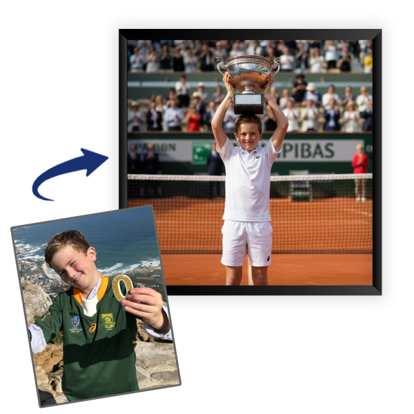 Retrato personalizado de lenda do desporto Retrato personalizado de lenda do desporto