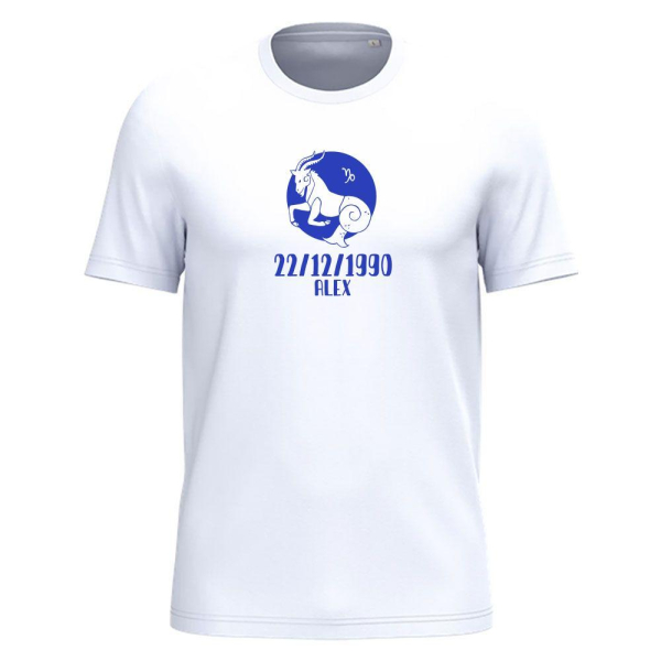 T-shirt personalizado Signo do Zodíaco 100% algodão biológico