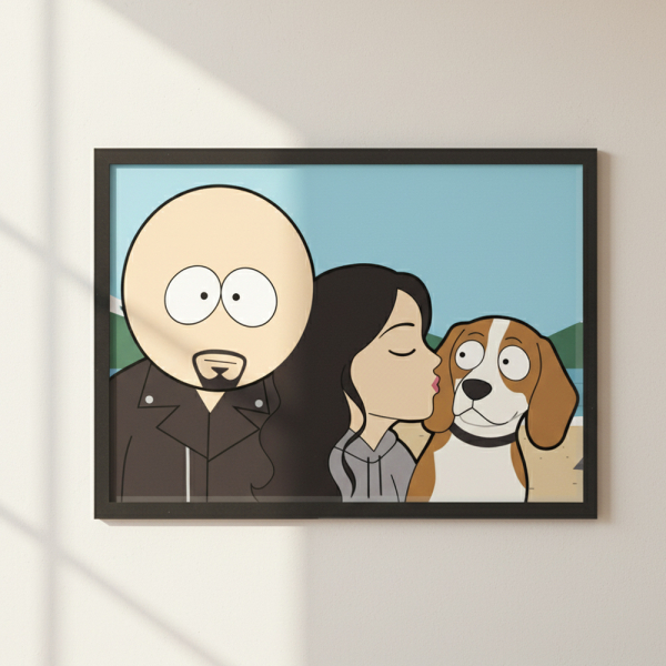 Caricatura em estilo cartoon excêntrico a partir de uma foto