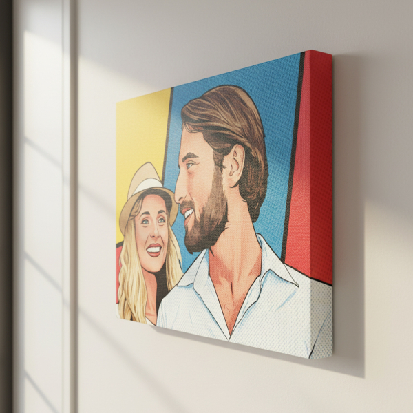 Retrato em estilo pop art banda desenhada a partir de uma fotografia