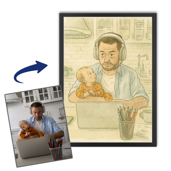 Caricatura em estilo cartoon de Nova Iorque a partir de uma foto