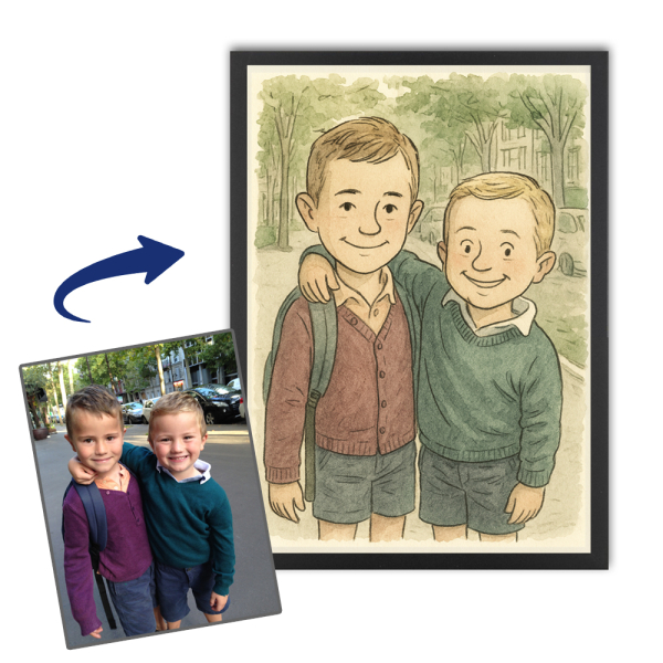 Caricatura em estilo cartoon de Nova Iorque a partir de uma fotoCaricatura em estilo cartoon de Nova Iorque a partir de uma foto
