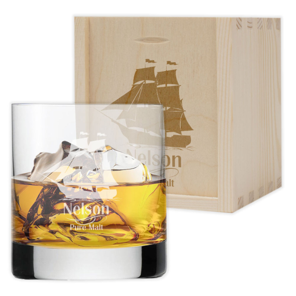 Copo de whisky gravado Grand Large
