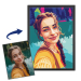 Retrato à maneira do estilo pop art WPAP a partir de uma foto
