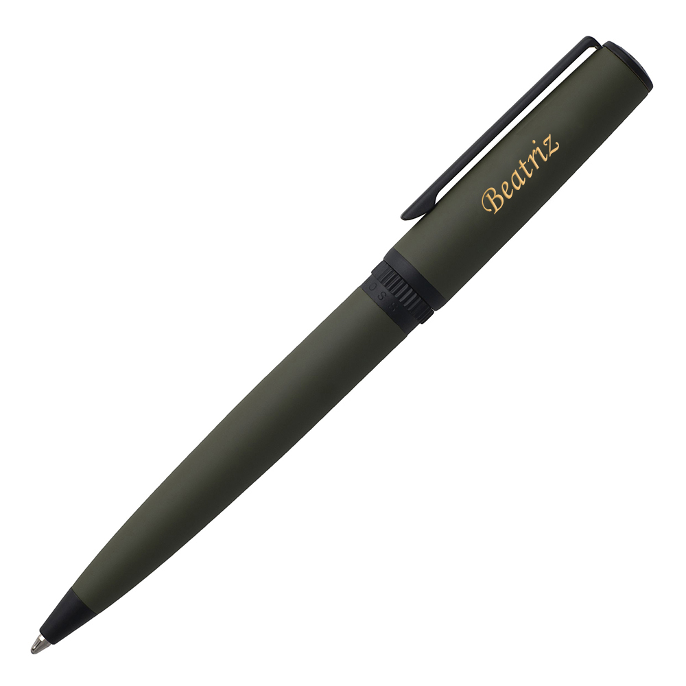 Caneta esferogr�fica Hugo Boss Gear Matrix caqui gravada