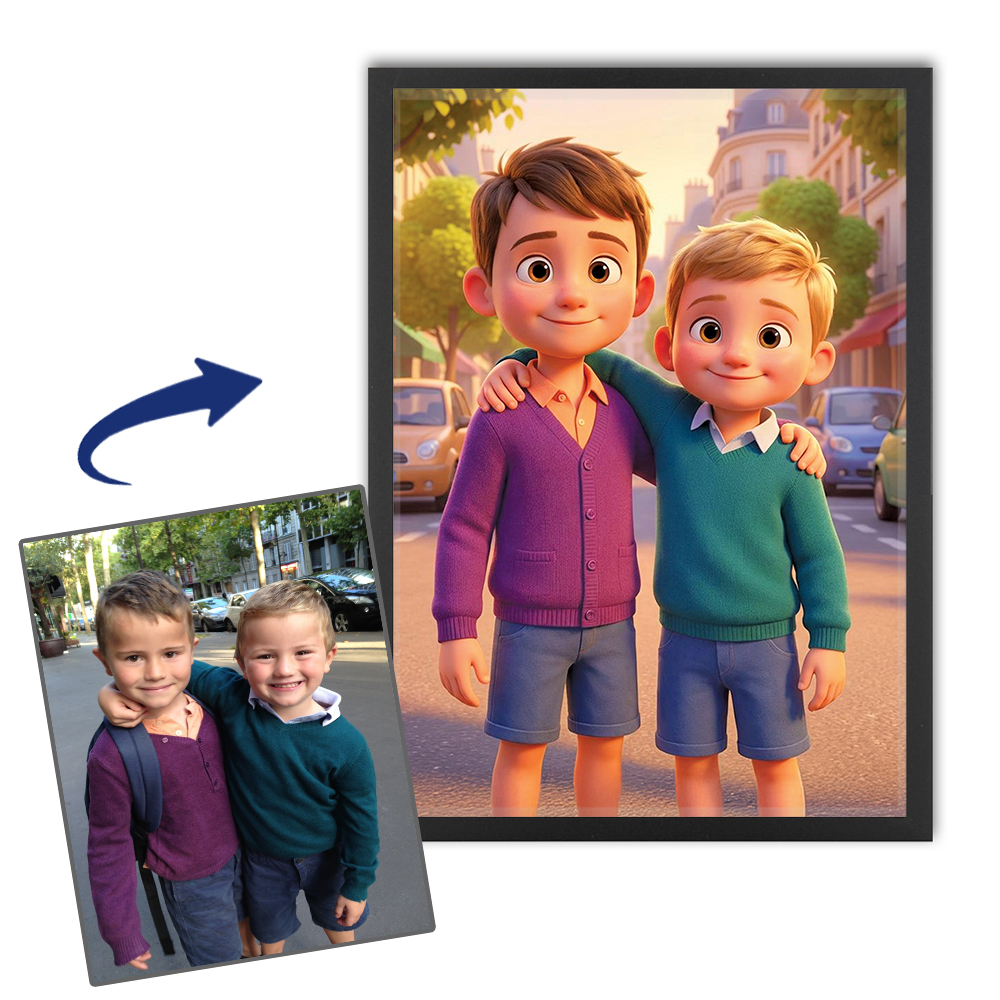 Retrato estilo filme de anima��o 3D a partir de uma foto